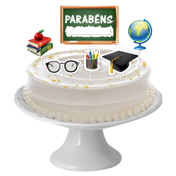 DECORACAO DE BOLO CENARIO PROFISSOES EDUCACAO UN REGINA