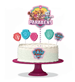 DECORACAO DE BOLO CENARIO SKYE UN REGINA