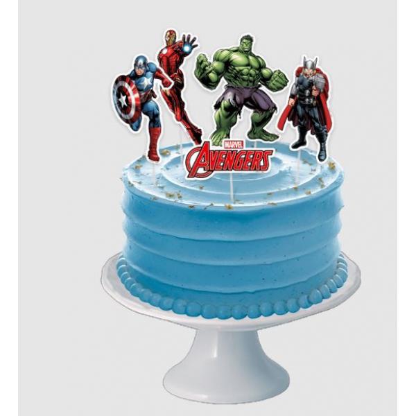 DECORACAO DE BOLO CENARIO VINGADORES UN REGINA