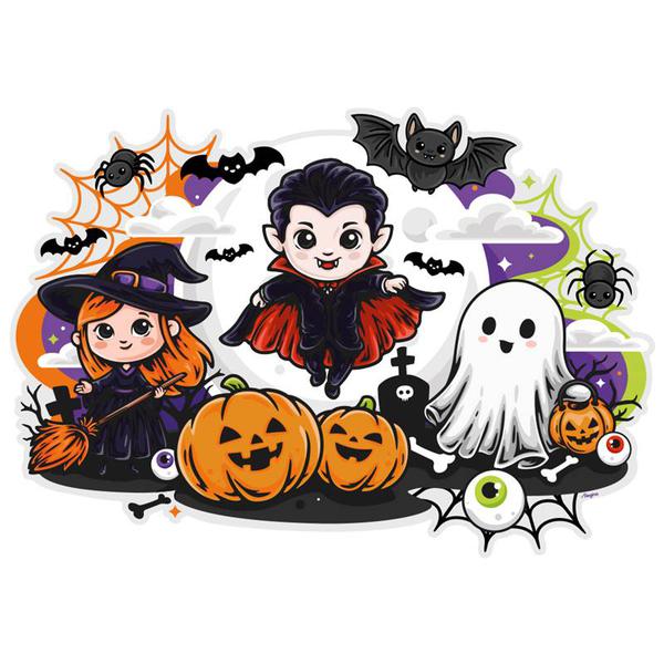 DECORACAO DE DE PORTA/PAREDE HALLOWEEN INFANTIL UN REGINA