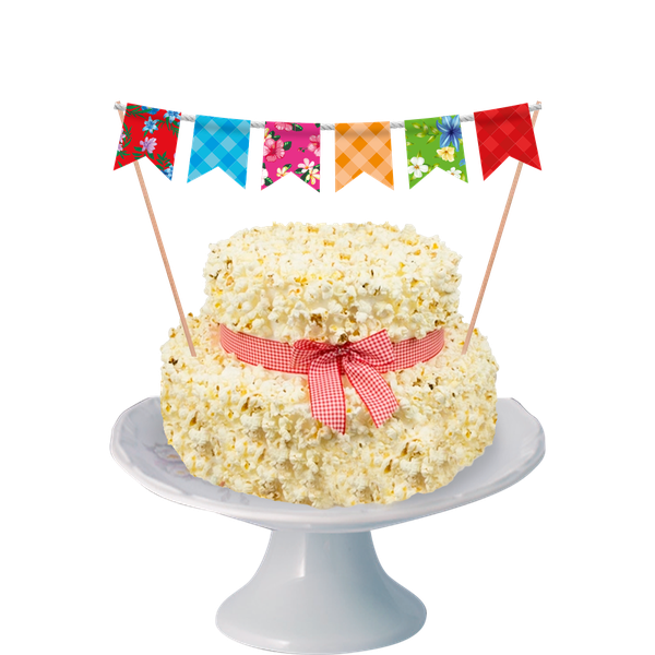 DECORACAO DE DOCE BANDEIRINHA ARRAIA UN REGINA