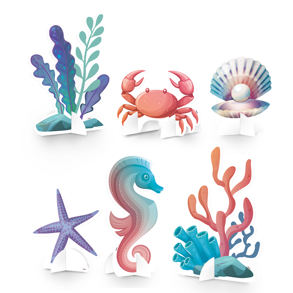 DECORACAO DE MESA CENARIO FUNDO DO MAR 06UN REGINA