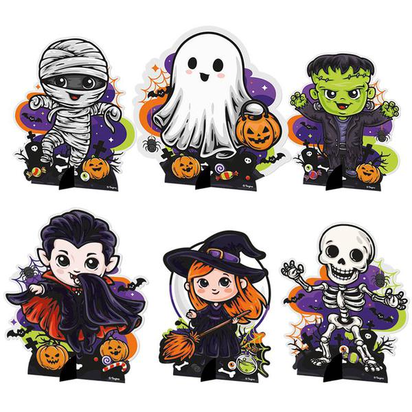 DECORACAO DE MESA HALLOWEEN INFANTIL 6UN REGINA