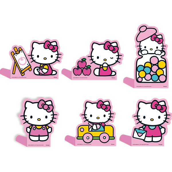 DECORACAO DE MESA HELLO KITTY ROSA 08UN FESTCOLOR