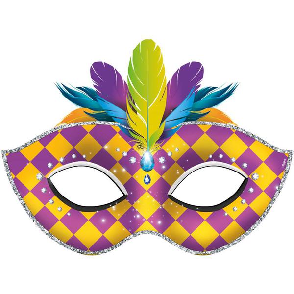 DECORACAO DE PORTA/PAREDE MASCARA BRILHANTE CARNAVAL UN REGINA