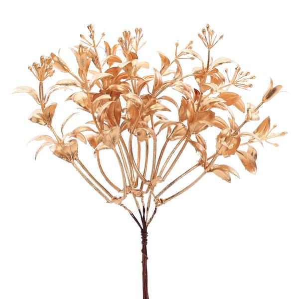 DECORACAO GALHOS CURTO OURO 19CM UN CROMUS