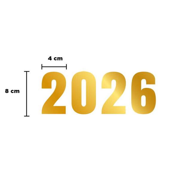 DECORACAO NUMERAL OURO ANO NOVO 2026 4UN REGINA