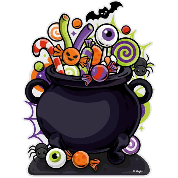 DECORACAO RIGIDA CALDEIRAO DOCES HALLOWEEN INFANTIL UN REGINA
