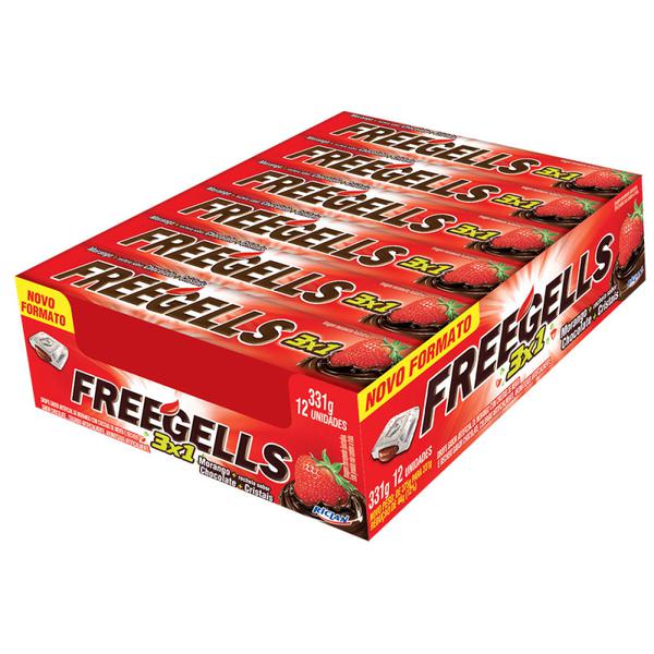 DROPS FREEGELLS 3X1 MOR/CHOC/FRESH 12UN RICLAN
