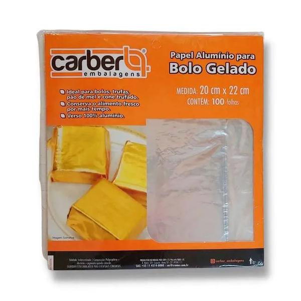 EMBALAGEM BOLO GELADO INCOLOR 20X22 C/100 UN CARBER