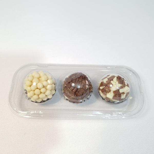 EMBALAGEM FLIP BALL 3 DOCES TRANSPARENTE 05UN FLIP