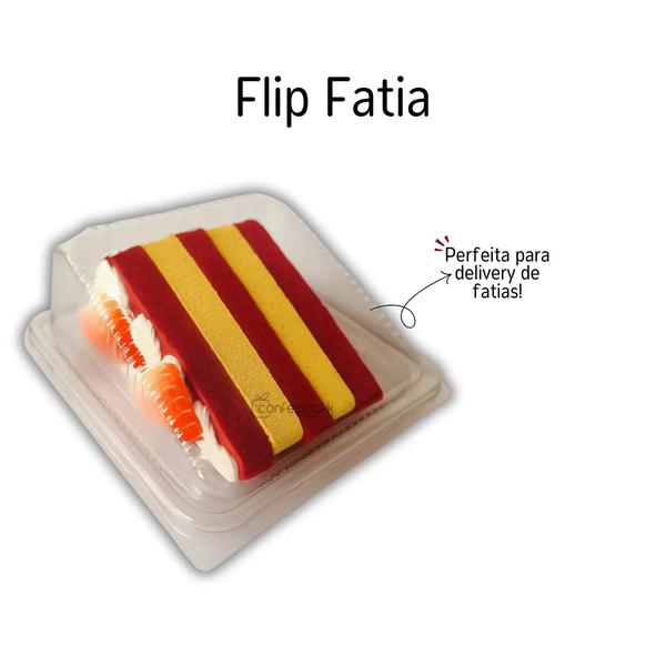 EMBALAGEM FLIP FATIA TRANSPARENTE 06UN FLIP