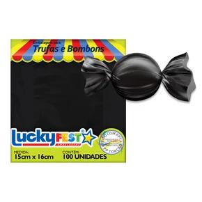 EMBALAGEM PARA TRUFA 15X16CM PRETO 100UN LUCKY FEST