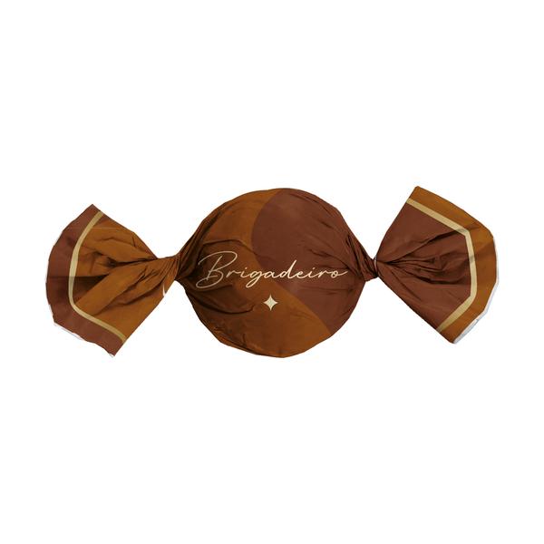 EMBALAGEM TRUFA 14,5x15,5CM SABORES BRIGADEIRO 100UN CROMUS