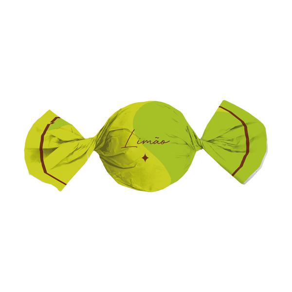 EMBALAGEM TRUFA 14,5x15,5CM SABORES LIMAO 100UN CROMUS