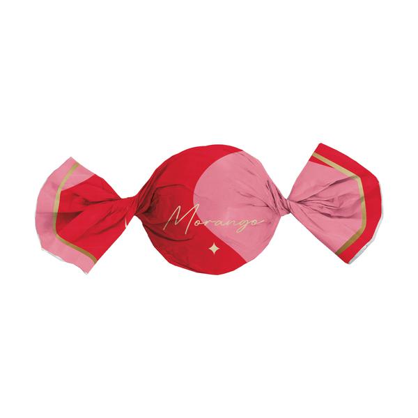 EMBALAGEM TRUFA 14,5x15,5CM SABORES MORANGO100UN CROMUS
