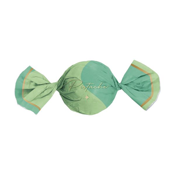 EMBALAGEM TRUFA 14,5x15,5CM SABORES PISTACHE 100UN CROMUS