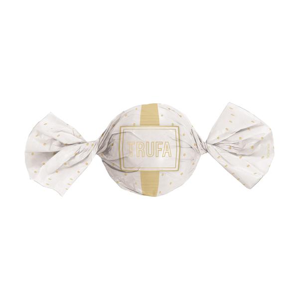 EMBALAGEM TRUFA 15X16CM PETIT POA BRANCO/OURO 100UN CROMUS