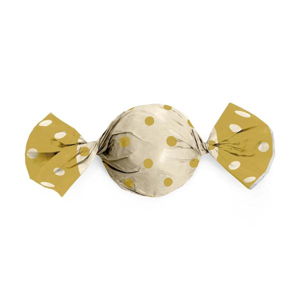 EMBALAGEM TRUFA 15X16CM POA OURO/MARFIM 100UN CROMUS