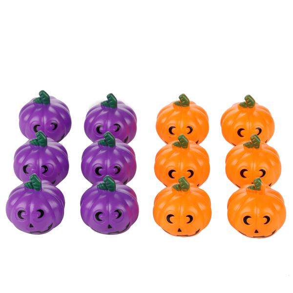 ENFEITE ABOBORA HALLOWEEN C/ 12UN SORTIDO MOD.H304 SILVER
