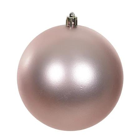 ENFEITE BOLA 10CM ROSA NATAL UN FLORARTE