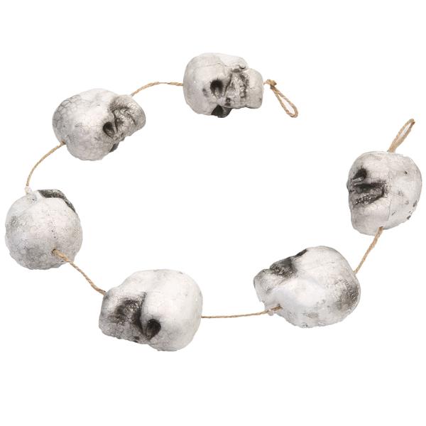 ENFEITE CAVEIRA HALLOWEEN 6UN SILVER