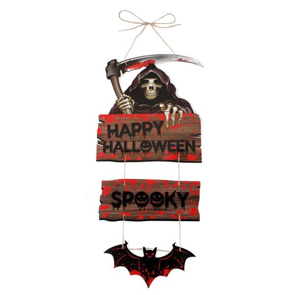 ENFEITE DECORATIVO HAPPY HALLOWEEN ASSUSTADOR MOD.H359 UN SILVER