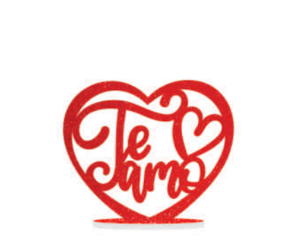 ENFEITE GLITTER CELEBRE TE AMO UN PIFFER