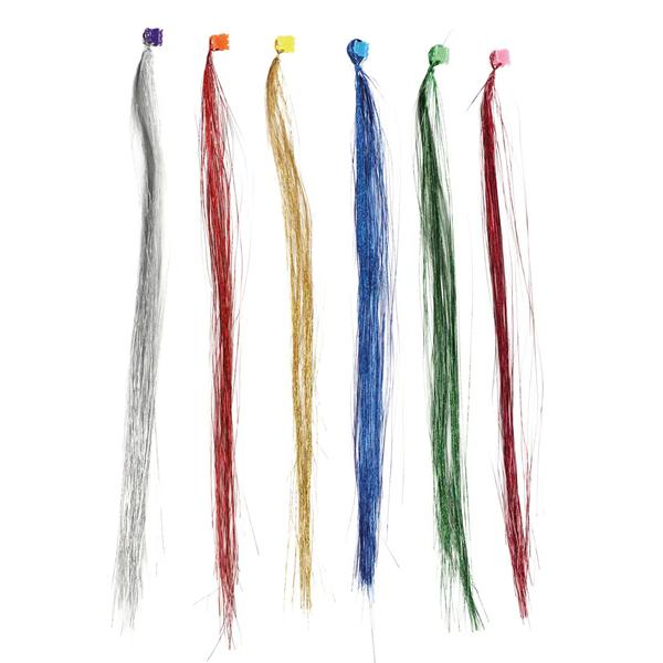 ENFEITE PARA CABELO MECHA METALIZADA 6PECAS CROMUS