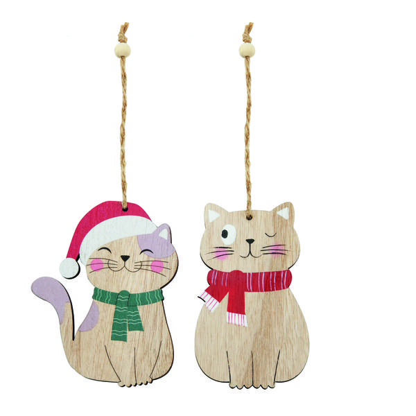 ENFEITE PARA PENDURAR GATOS C/CACHECOL 11CM PET MANIA UN CROMUS