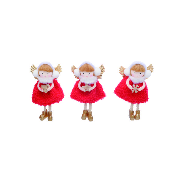 ENFEITE PENDURAR ANJO C/PROTETOR SORTIDO VRM/BCO/MRR UN CROMUS