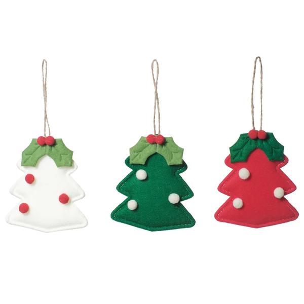 ENFEITE PENDURAR ARVORE BRANCO/VERMELHO/VERDE 10CM UN CROMUS