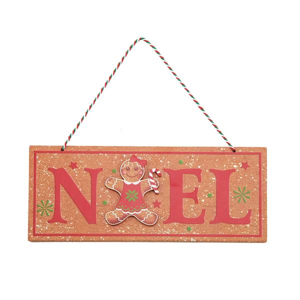 ENFEITE PENDURAR PLACA NOEL GINGERBREAD 10CM UN CROMUS