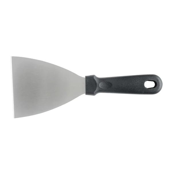 ESPATULA RASPADORA PROF ACO INOX C/CABO PP PRETO 12CM UN WECK