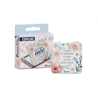 ESPELHO DE BOLSA INDIVIDUAL PARA MINHA MAE COM CARINHO UN