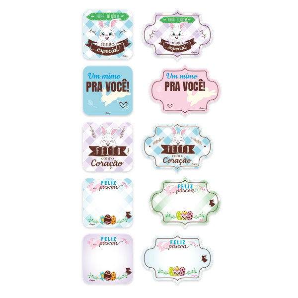 ETIQUETA DECORATIVA PASCOA 10UN REGINA