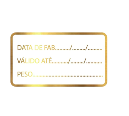 ETIQUETA FABRICACAO E VALIDADE REF.2534 20UN STICKR