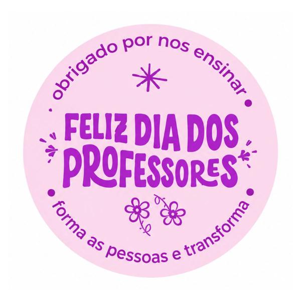 ETIQUETA FELIZ DIA DO PROFESSOR REF.2543 30UN STICKR