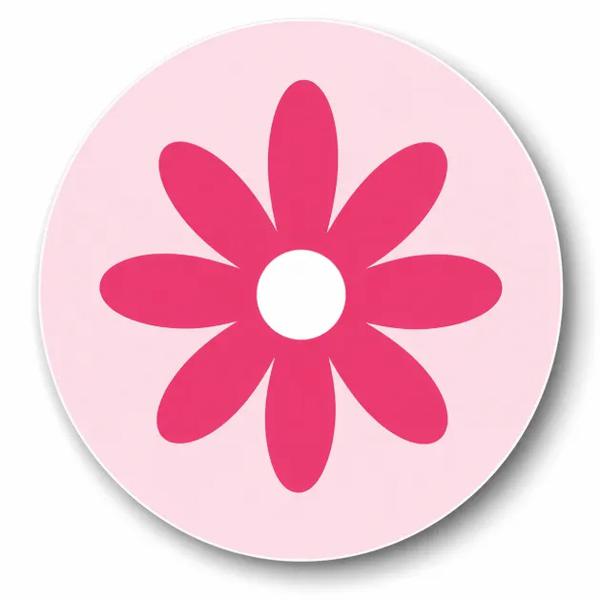 ETIQUETA FLOR ROSA REF.2371 40UN STICKR