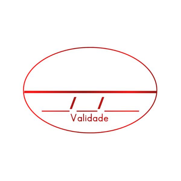 ETIQUETA OVAL VALIDADE VERMELHO REF.2446 100UN STICKR