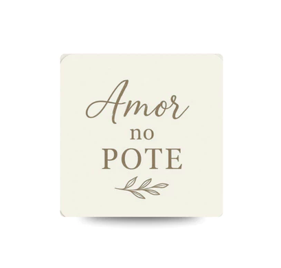 ETIQUETA QUADRADA AMOR NO POTE REF.1011 30UN STICKR