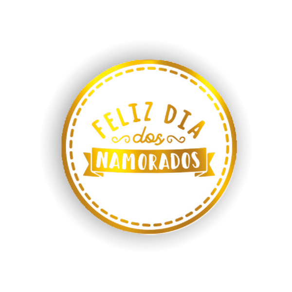ETIQUETA REDONDA FELIZ DIA DOS NAMORADOS REF.2089 50UN STICKR