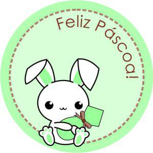 ETIQUETA REDONDA FELIZ PASCOA VERDE REF.P19 60UN HIPER