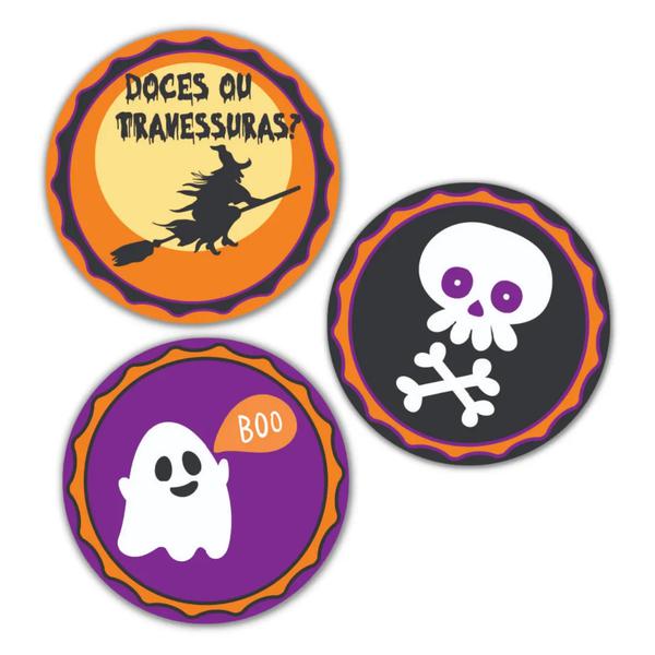 ETIQUETA REDONDA HALLOWEEN SORTIDA REF.HW1 60UN HIPER