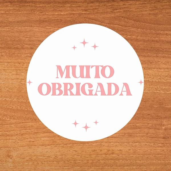 ETIQUETA REDONDA MUITO OBRIGADA REF.2164 50UN STICKR