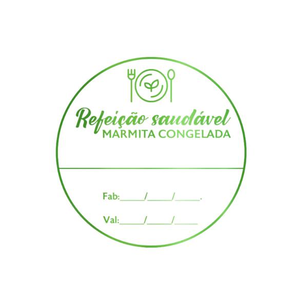 ETIQUETA REDONDA PLASTIFICADA MARMITA CONGELADA REF.2450 30UN STICKR