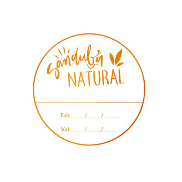 ETIQUETA REDONDA PLASTIFICADA SANDUBA NATURAL REF.2451 30UN STICKR