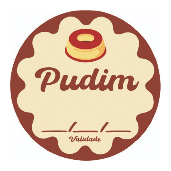 ETIQUETA REDONDA PUDIM REF. E15 60UN HIPER