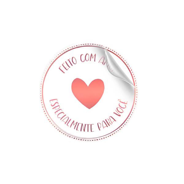 ETIQUETA REDONDA TRANSPARENTE ESPECIALMENTE PRA VOCE VERMELHO REF.2447 30UN STICKR