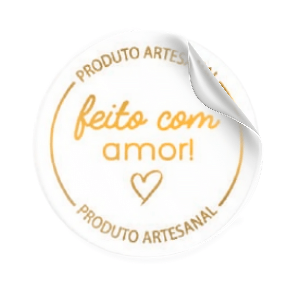 ETIQUETA REDONDA TRANSPARENTE FEITO COM AMOR REF.2118 30UN STICKR